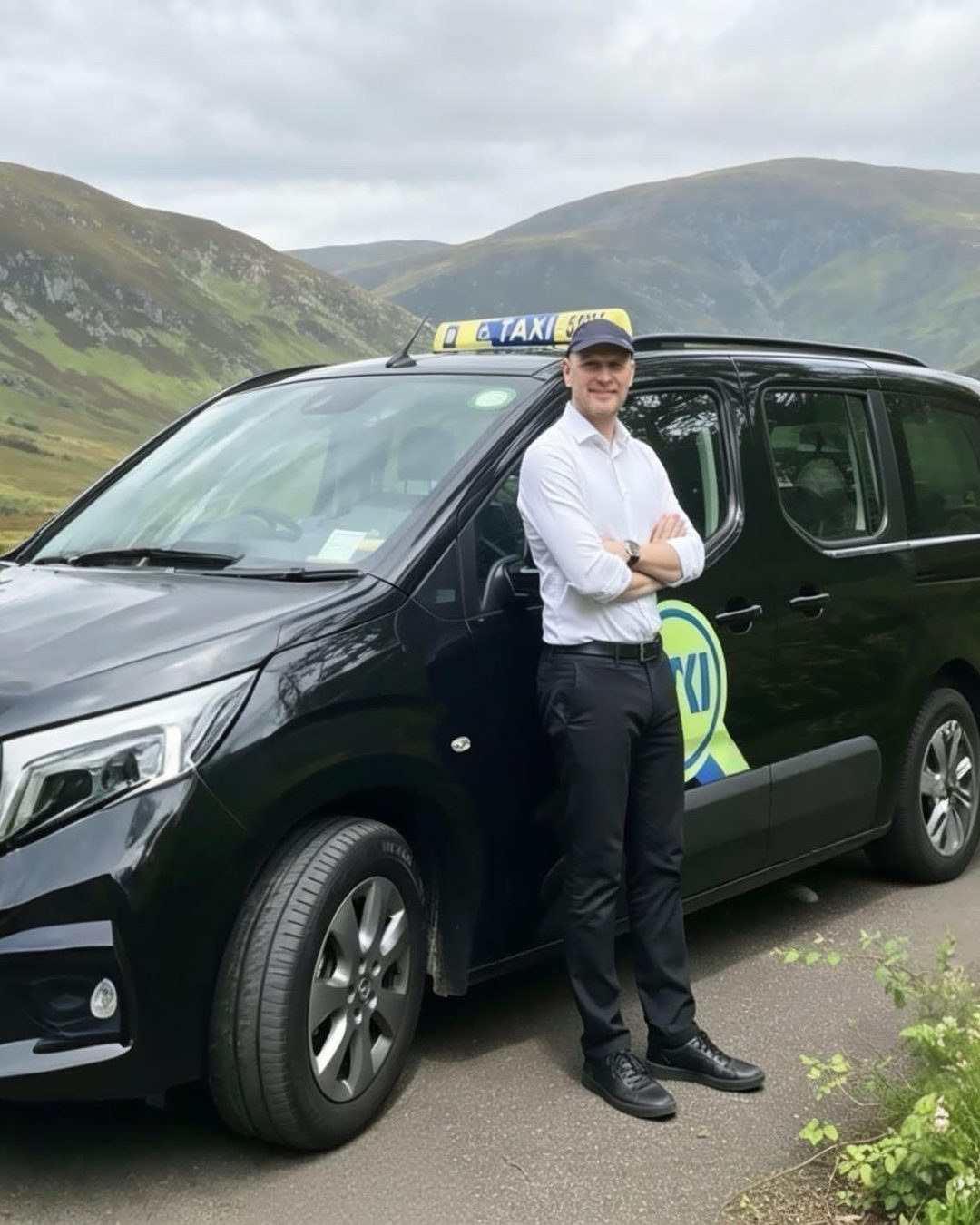 Gar, local Dublin day trip driver, standing beside his private vehicle in the Wicklow Mountains